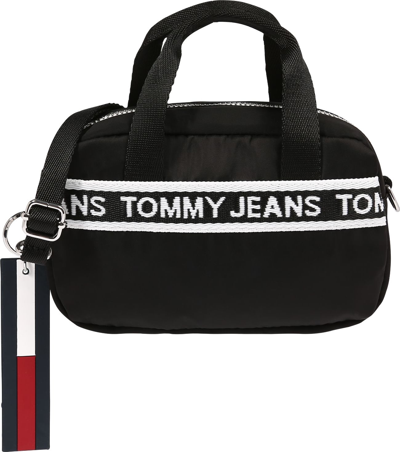 Tommy Jeans Kabelka černá / bílá / tmavě modrá / červená