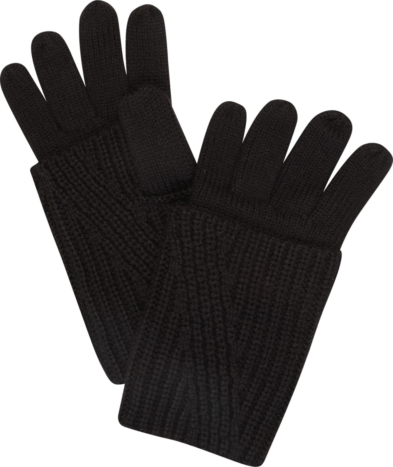 AllSaints Prstové rukavice černá